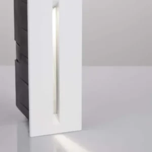Aizen LED Außenwandeinbauleuchte 3000K Weiß IP54, weiße Außenwandleuchte mit Lichtaustritt