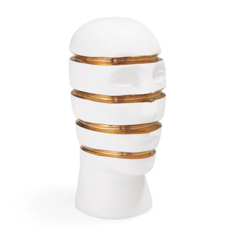 Skulptur ATLAS SLICED BUST aus Porzellan