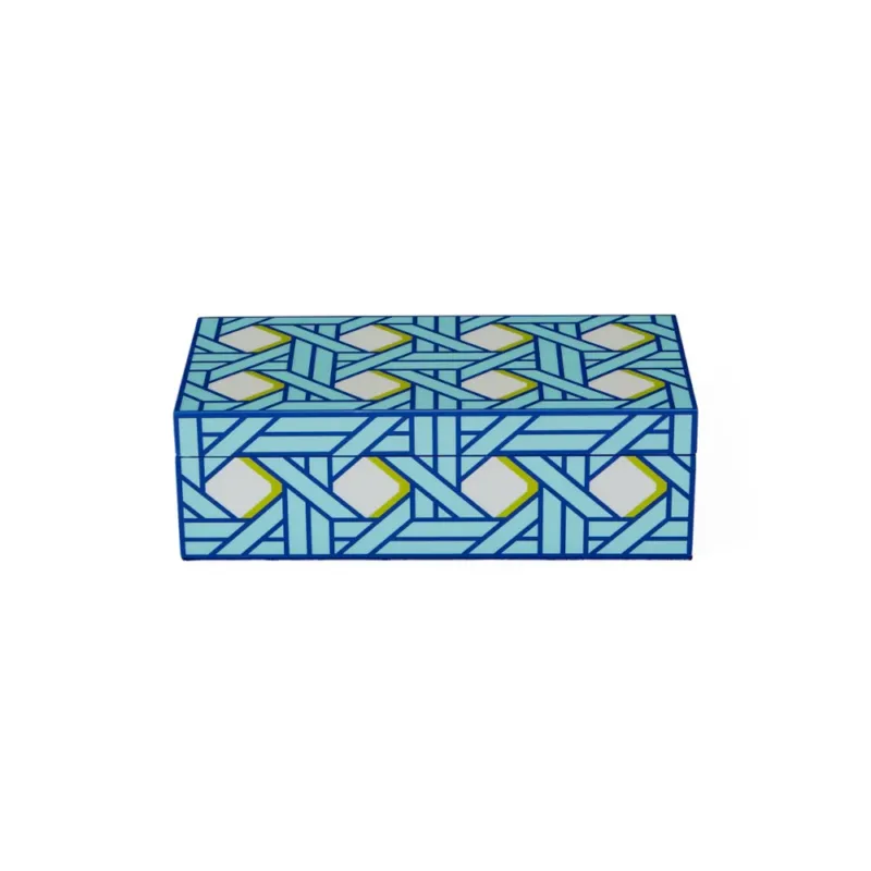Aufbewahhrungsbox Lacquer Basketweave box small von Jonathan Adler