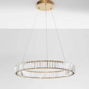 Aurelia LED Pendelleuchte Ø 60cm 3500K, moderne Chrom-Kristall-Pendelleuchte von Nova Luce