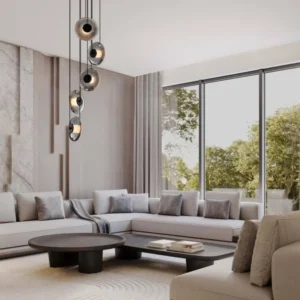 Ballet Pendelleuchte 5-flammig Ø 40cm moderne LED-Pendelleuchte in elegantem Wohnzimmer