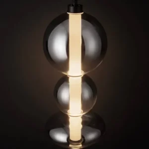 Bally LED Pendelleuchte Ø 20cm 3-flammig, Designer-Pendelleuchte aus Metall und getöntem Glas von NOVA LUCE