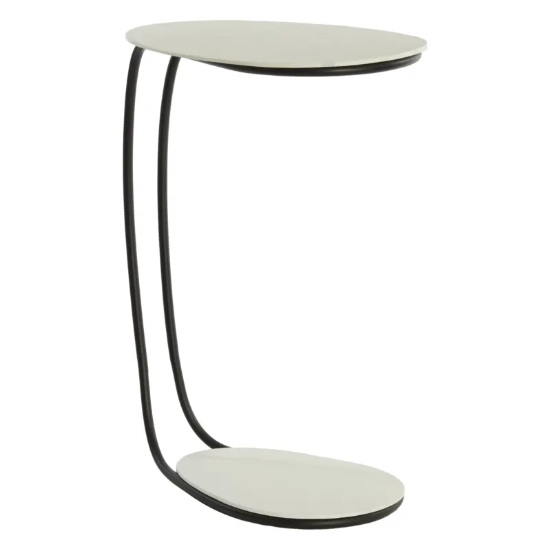 Beistelltisch MARSH in Creme und Schwarz