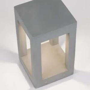 Bev LED Außensockelleuchte 3000K Grau IP65, moderne Beton-Wegeleuchte von Nova Luce