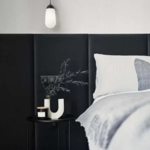 Blaky Wandleuchte Schwarz, Weiß - moderne Wandlampe aus Metall und Opalglas für blendfreies, dimmbares Licht