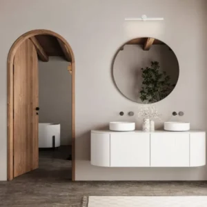 Breggo Wandleuchte 61cm 3000K IP54 moderne LED-Wandleuchte über dem Spiegel im Bad