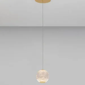 Brillante LED Pendelleuchte Ø 12cm 3200K von Nova Luce, elegante Pendelleuchte aus Chrom-Aluminium und Acryl