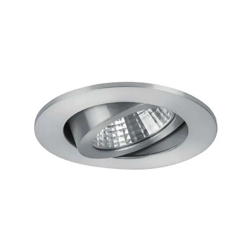 Brumberg LED Einbauleuchte 470lm Alu Matt dim2warm IP65, runde LED-Einbauleuchte in Alu Matt