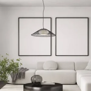 Brume LED Pendelleuchte 3000K Schwarz, moderne schwarze Draht-Pendelleuchte für Wohnzimmer und Küche