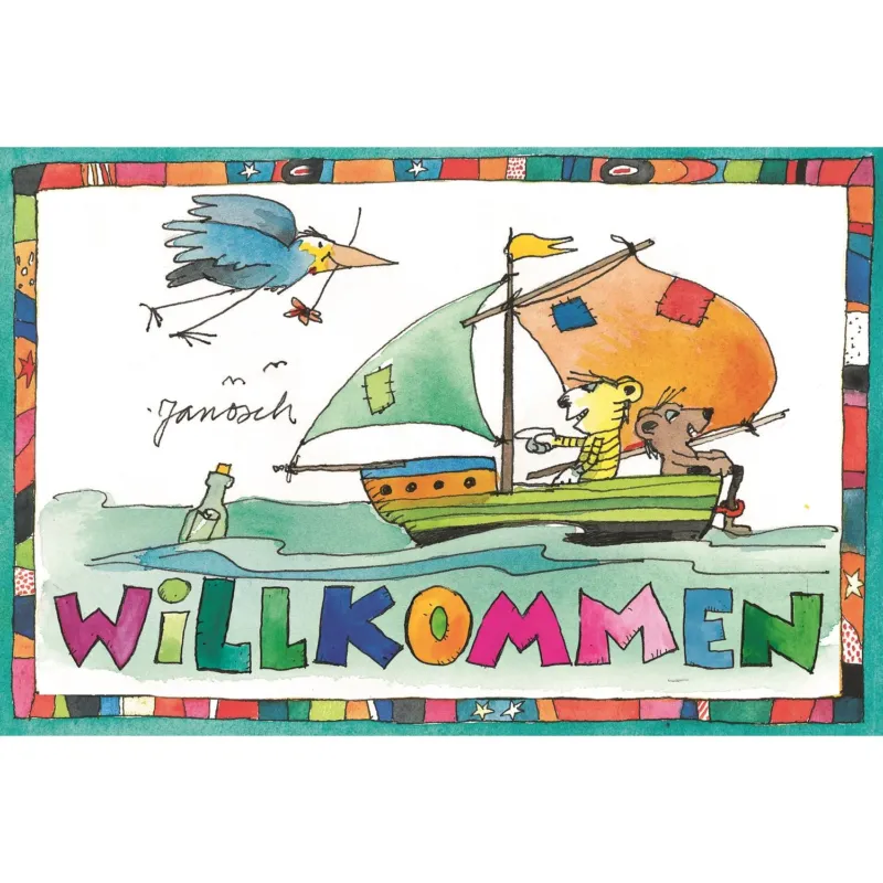 Janosch Leinwandbild - Willkommen