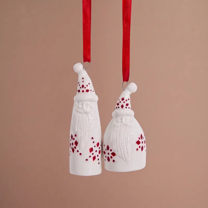 Suspensions Père Noël Lappi blanc