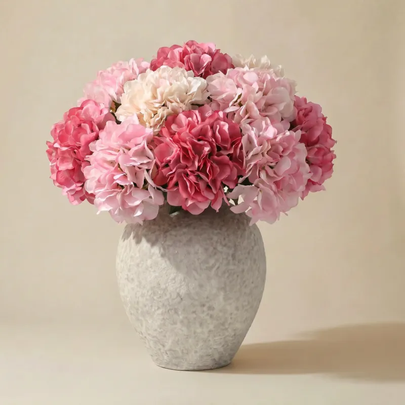 Bouquet d’Hortensia rose 12 tiges