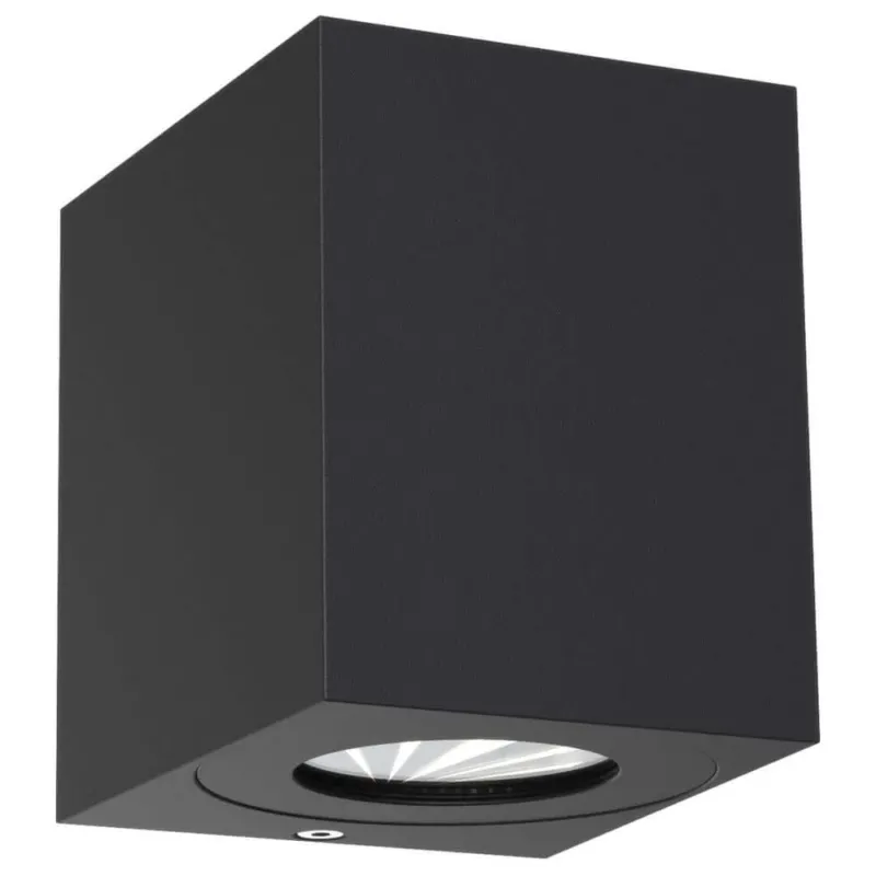 Canto Kubi 2 LED Wandleuchte Seaside IP44 in minimalistischer schwarzer Gestaltung