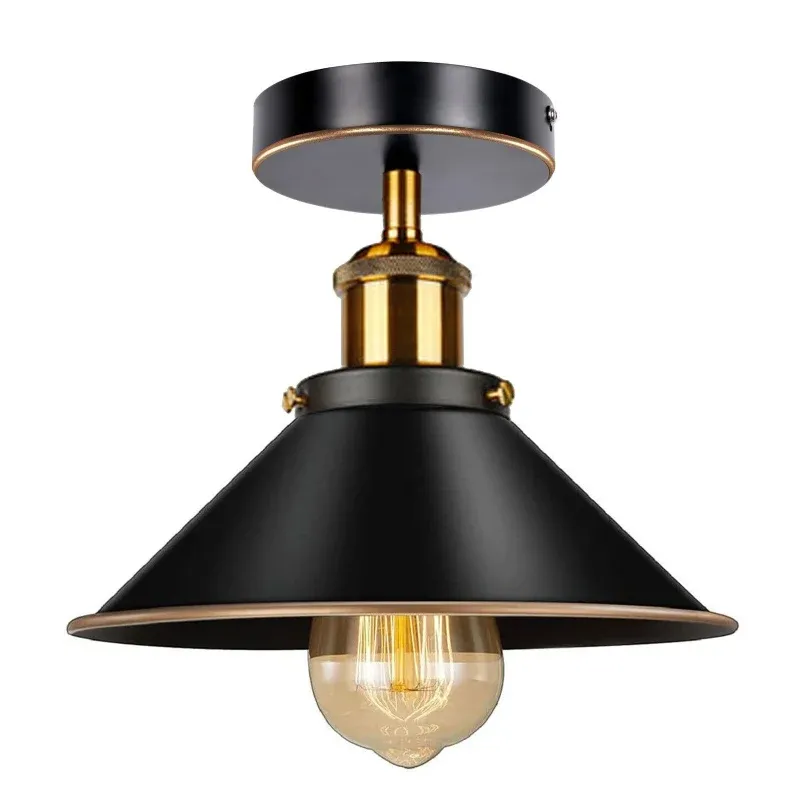 Deckenleuchte industrial style schwarz messing