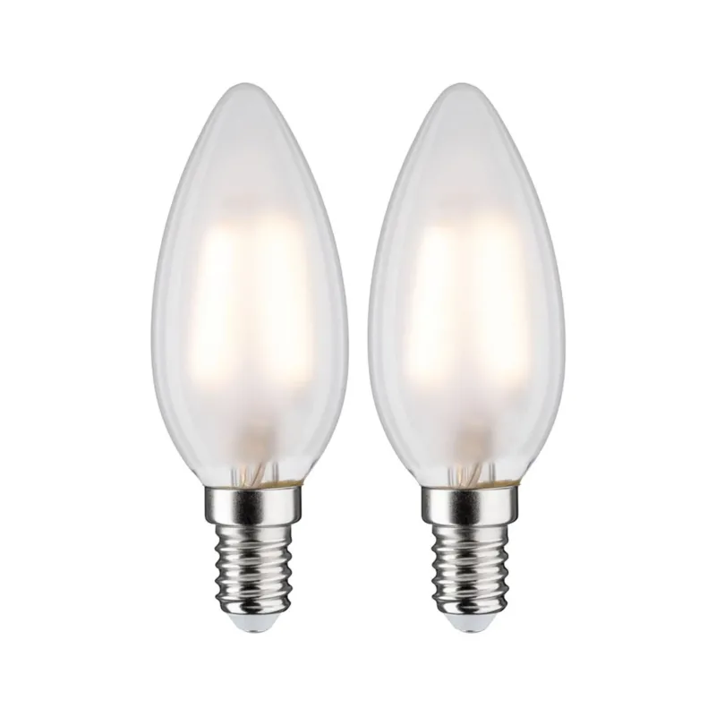 E14 3W LED Kerze 2er Pack 2700K Filament Matt, warmweiße Kerzenlampen für Lüstern und Leuchten