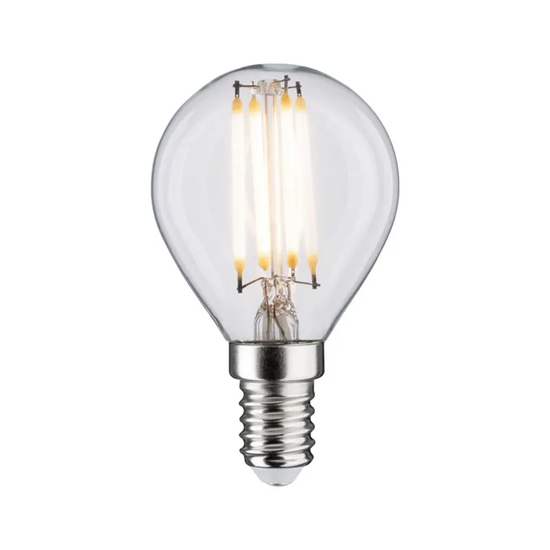 E14 4,8W LED Tropfen Filament 2700K Dimmbar Klar, warmweißes Vollglas-Leuchtmittel für kleine Leuchten