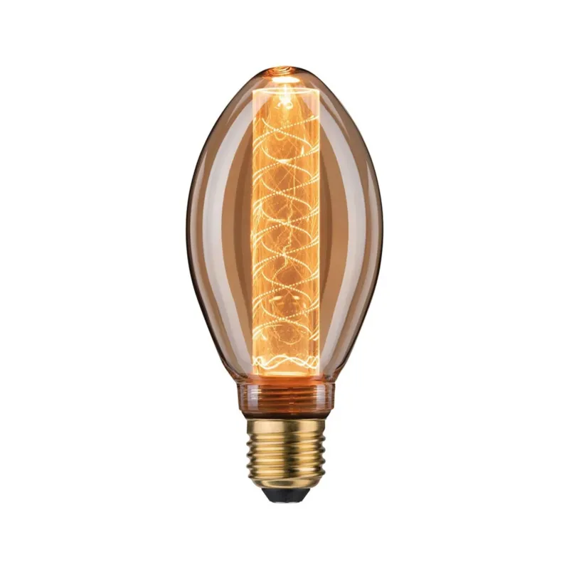 E27 3,6W LED Birne Spiralmuster 1800K Dimmbar, Gold mit dekorativem Spiralkolben und warmem Goldlicht