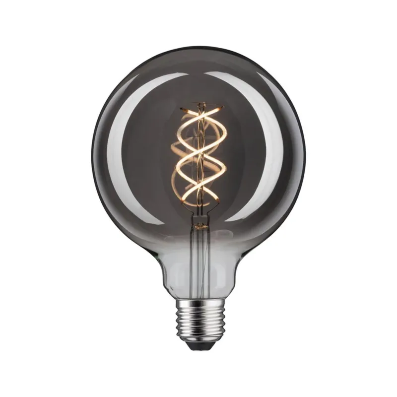 E27 4W LED Globe Dimmbar 2700K Rauchglas mit warmem Retro-Licht und Spiralfilament im Industrial Style