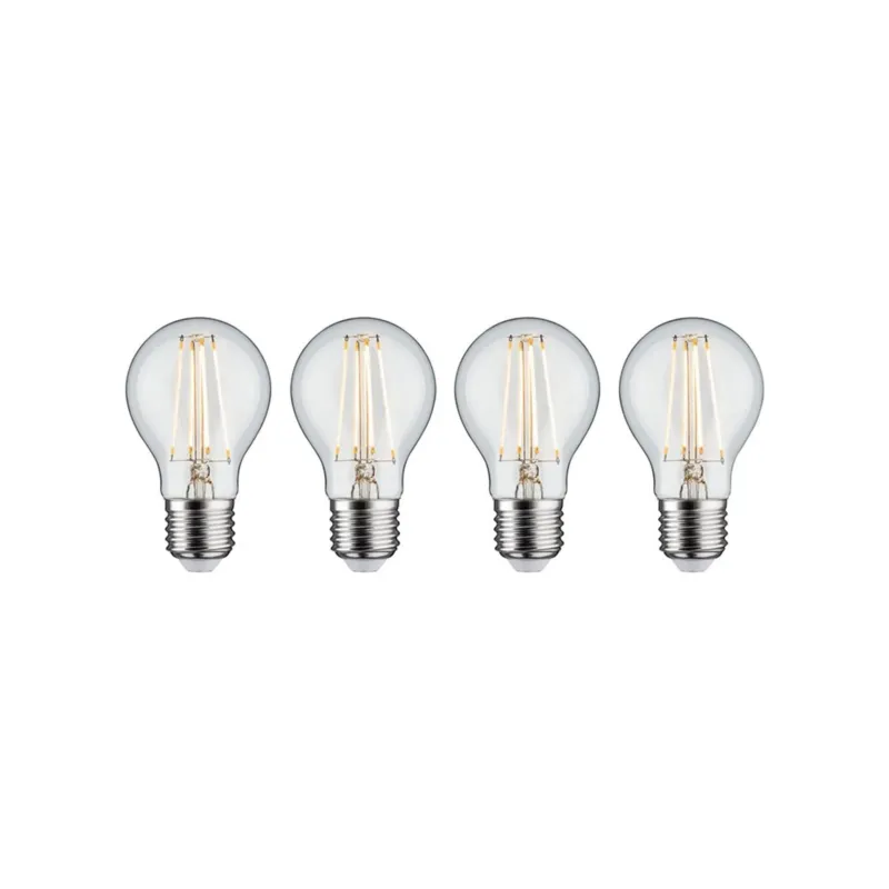 E27 8W LED Leuchtmittel 4er Bündel Allgebrauchslampe 2700K Klar, 4 dimmbare klare Glühbirnen