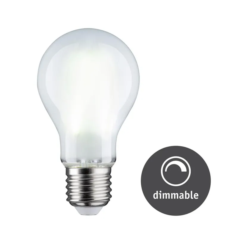 E27 9W LED Birne Filament 6500K Tageslichtweiß Dimmbar, matte Vollglas-Lampe mit E27-Fassung