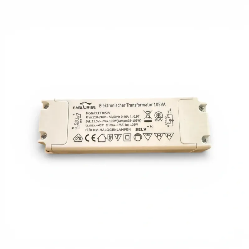 EAGLERISE EET105LV Elektronischer Transformator 105VA 11,5V 35-105W für NV Halogenlampen