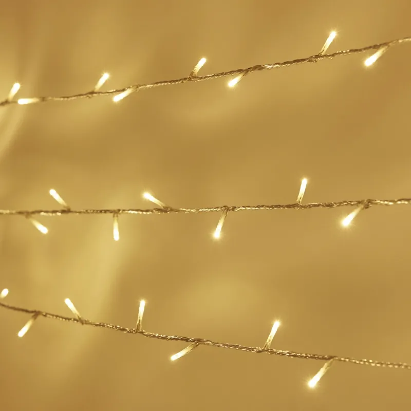 Essential Connect 10m 100er LED Lichterkette warmweiß koppelbar transparentes Kabel inkl. Netzstecker