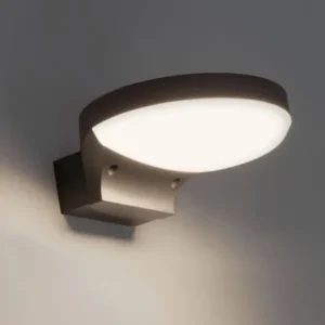 Enzi LED Außenwandleuchte 3000K Dunkelgrau IP54 moderne Fassadenleuchte mit warmweißem Licht
