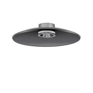 Esti LED Deckenleuchte Ø 50cm 3000K in Nickel/Rauch, moderne runde Deckenleuchte