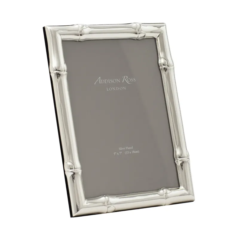 Wide Bamboo Silver Plated Photo Frame - Addison Ross Ltd UK