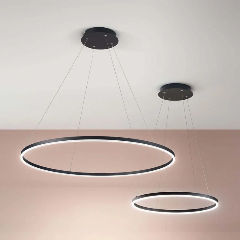 Giotto LED Hängelampe Ø 60cm Metall - moderne dimmbare LED-Leuchte mit austauschbarer Platine.