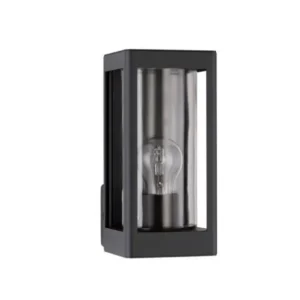Figo Außenwandleuchte Down Dunkelgrau IP54 von Nova Luce mit modernem Aluminiumgehäuse und Glaszylinder für Außenbereiche