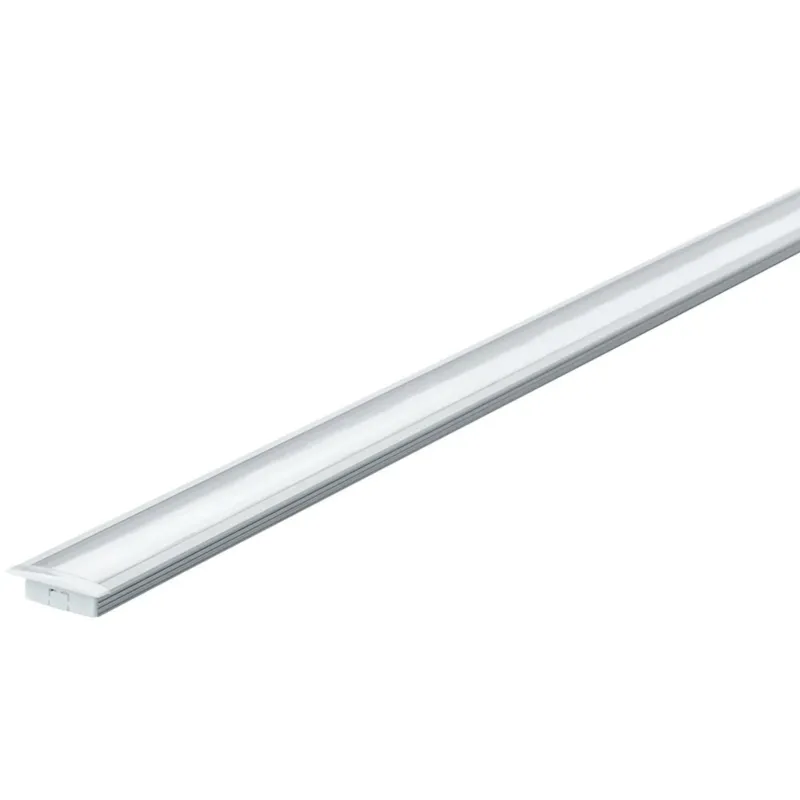 Function Floor Profil mit Diffusor 100cm Alu eloxiert Satin Alu LED-Bodenprofil für Wohnräume und Möbel