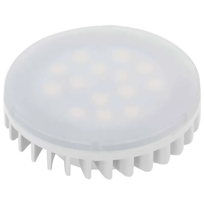 GX53 LED Warmweiß 3000K 550lm 4,9W - energiesparendes Leuchtmittel mit gleichmäßiger Lichtverteilung.