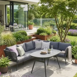 SUMMER SALE ☀️⛱️🏝️ Das ultimative Outdoor-Erlebnis: Design Lounge-Set "Mykonos" & Loungetisch "Puro"