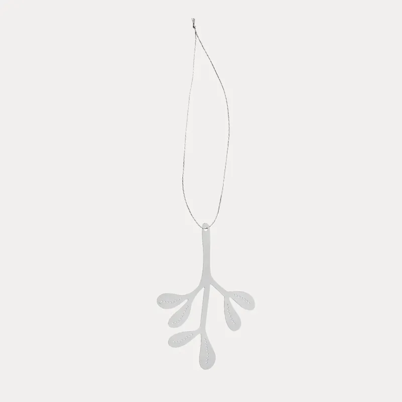Dekoanhänger Mistletoe 4er Set - silber