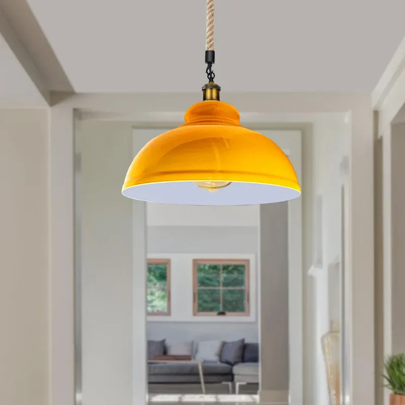 Hanfseil Pendelleuchte Mit E27 Deckenlampe