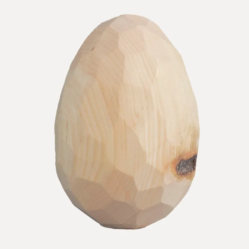Osterei facettiert - Zirbenholz