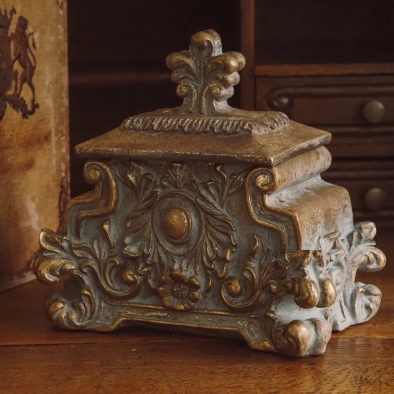 Schmuckbox · Barockstil · Resin mit antiker Patina