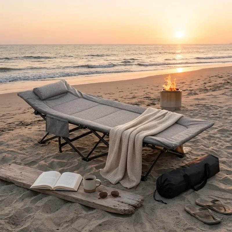 SUMMER SALE ☀️⛱️🏝️ XXL Campingbett / Feldbett / Gästebett / Sonnenliege faltbar praktisch und flexibel 185x67x38cm