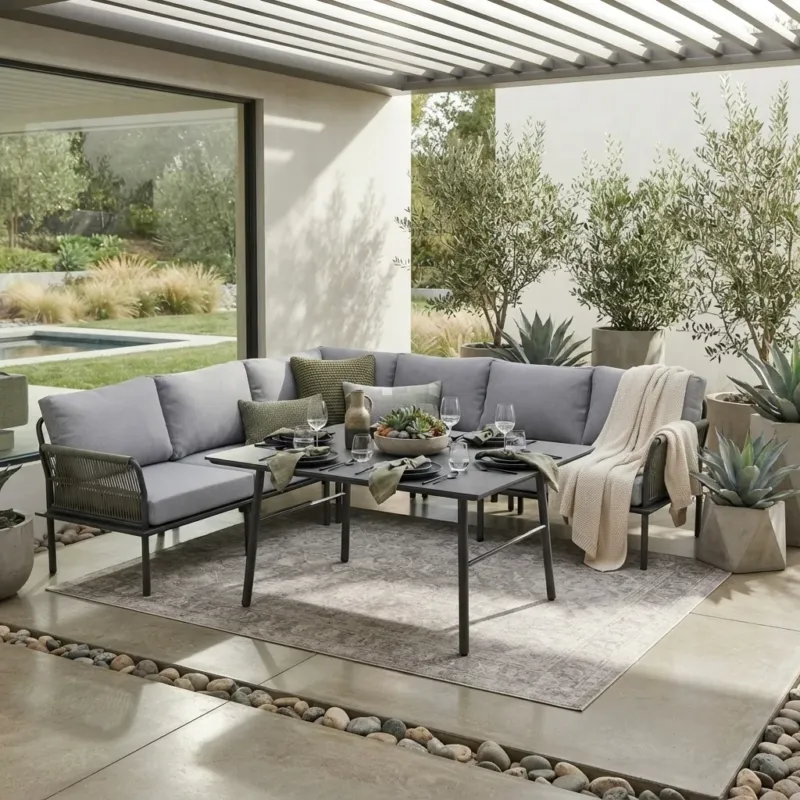 SUMMER SALE ☀️⛱️🏝️ Dining Eck Lounge Madri Verde / Trendstarkes Design & luxuriöser Komfort