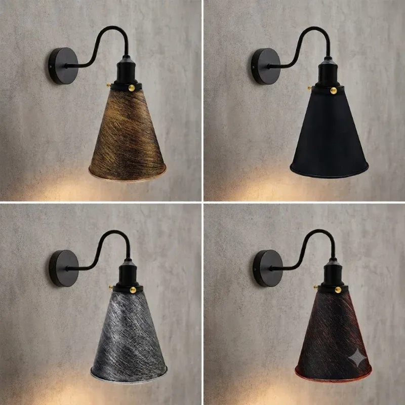 Industrielle Wandlampe mit Schwanenhals