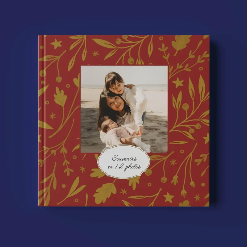 Album rigide Fête – Rouge festif