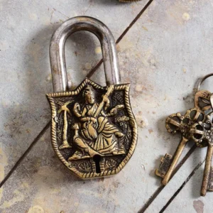Brass Saraswati Door Lock (4.5 Inch)