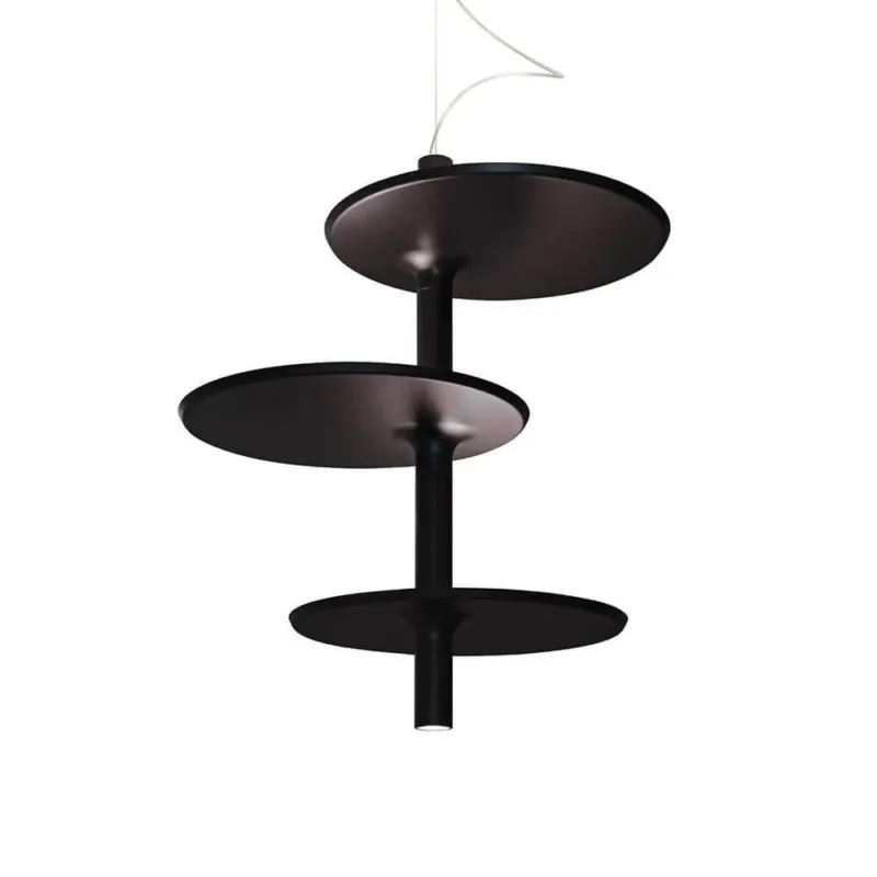 Kundalini LED Pendellampe Victoria XL 80cm Dimmbar in modernem Design mit drei schwebenden Scheiben.