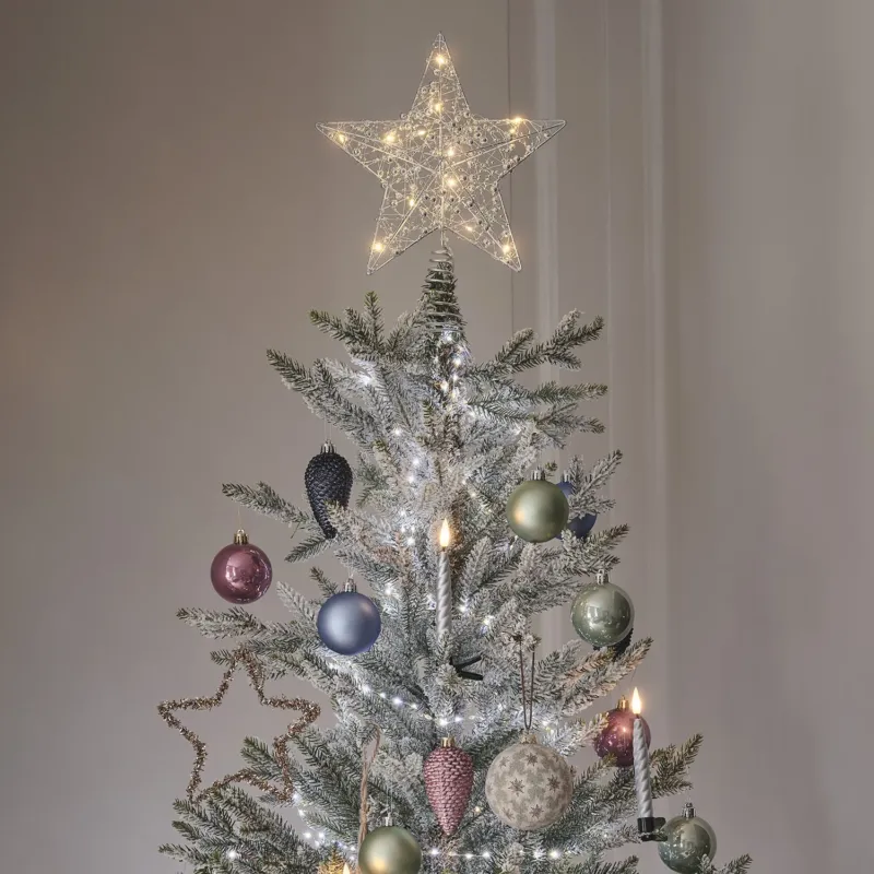 LED-Stern Weihnachtsbaumspitze silber