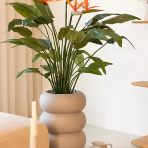 Strelitzie Kunstpflanze mit Blume 120cm