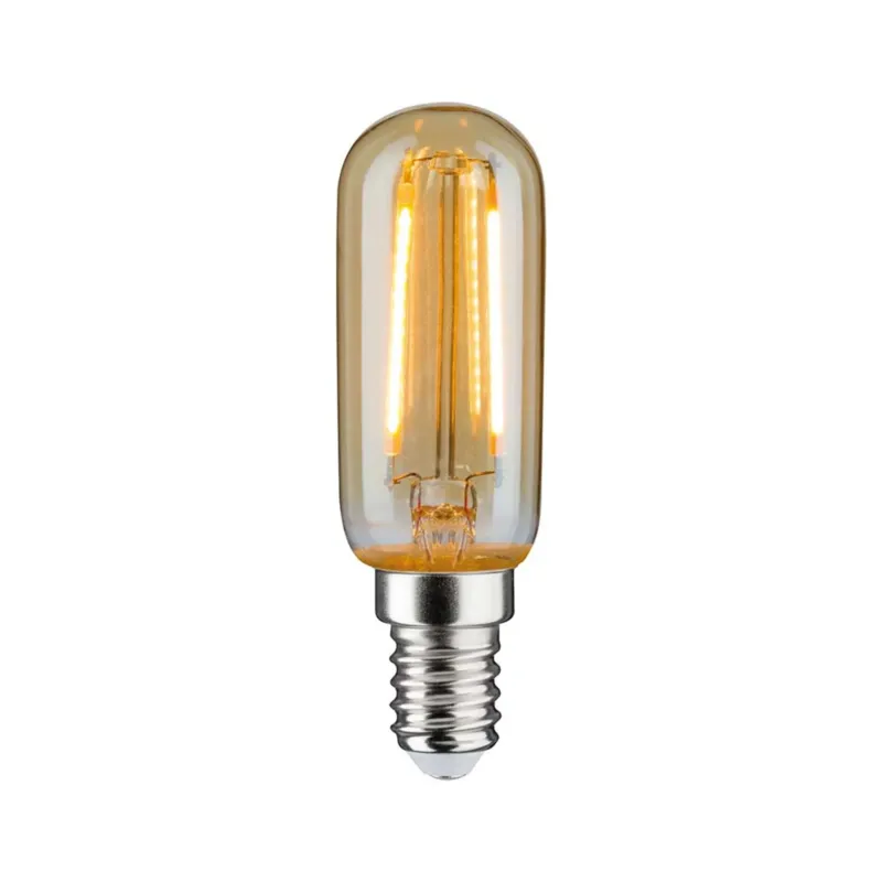 LED Vintage Röhre 2W E14 Gold 1700K, dekorative LED-Lampe mit warmem Goldlicht und Vintage-Charme