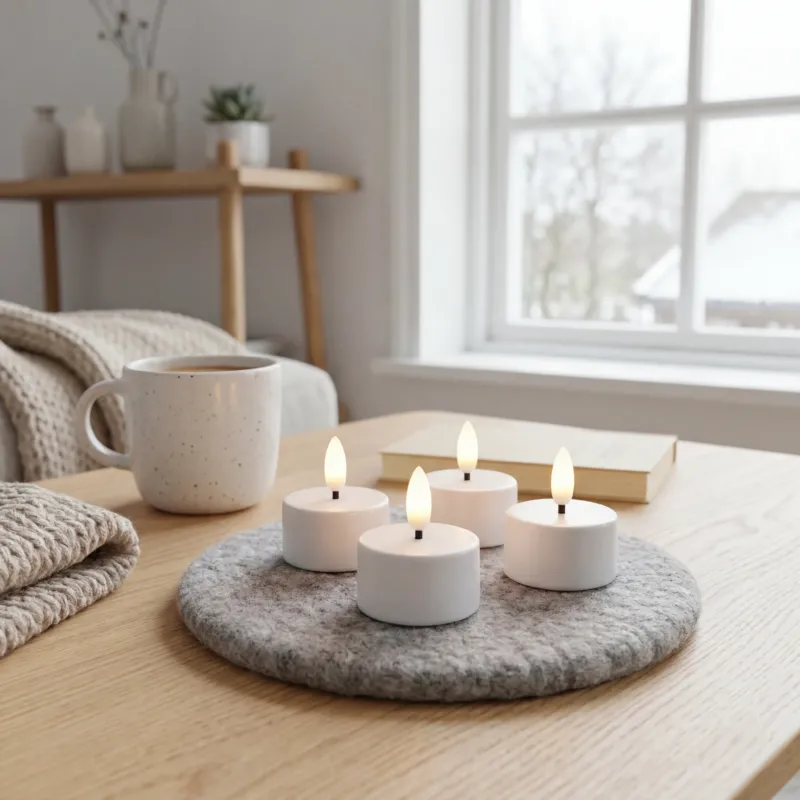LED Teelichter Real Flame – Mini 4er-Set – Delight By Deluxe Homeart