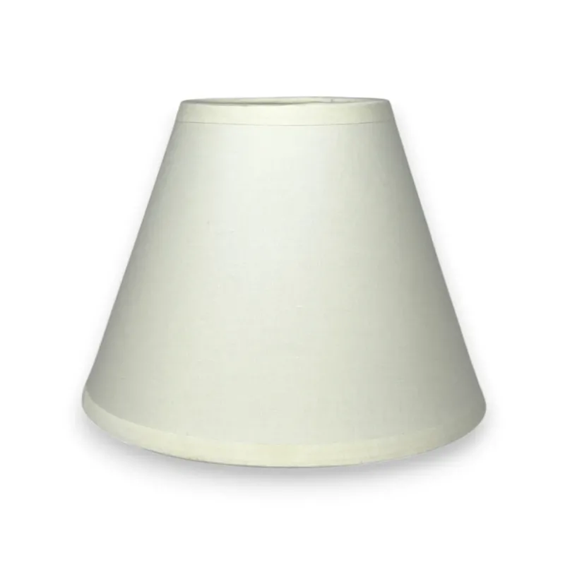 Lampenschirm E14 Top-Rund aus Baumwollstoff in warmweiß-Front