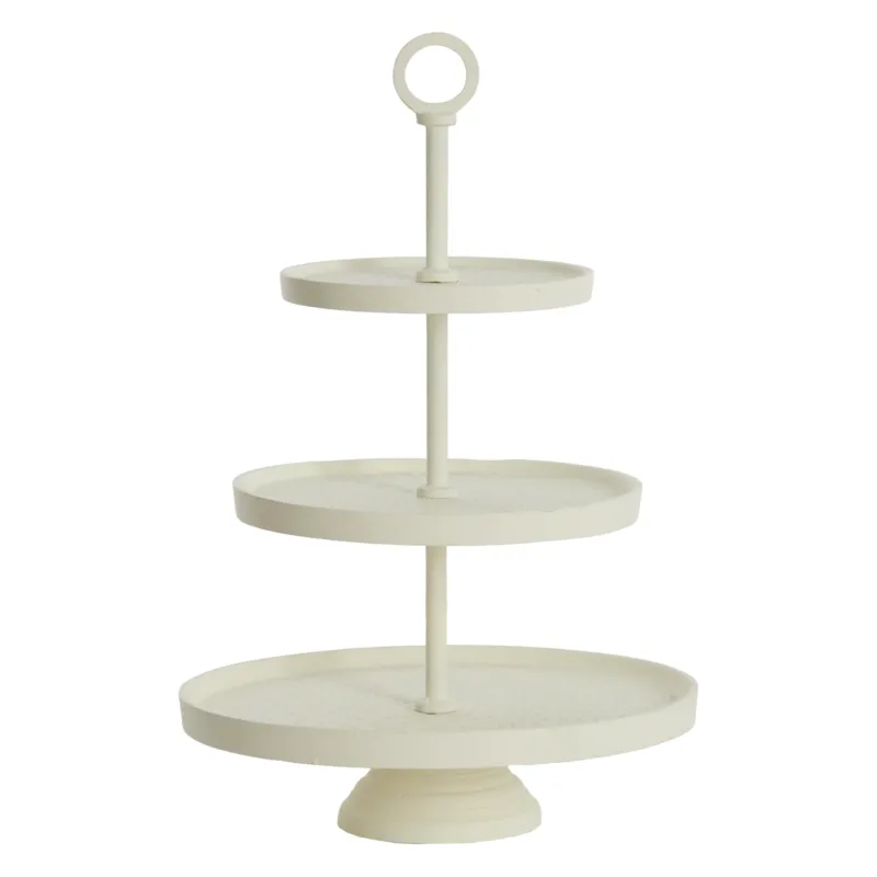 Etagere LUTEK Creme 3-stufig.